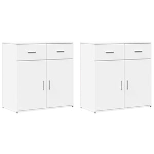Credenze 2 pz Bianche 79x38x80 cm in Legno Multistrato 3276616