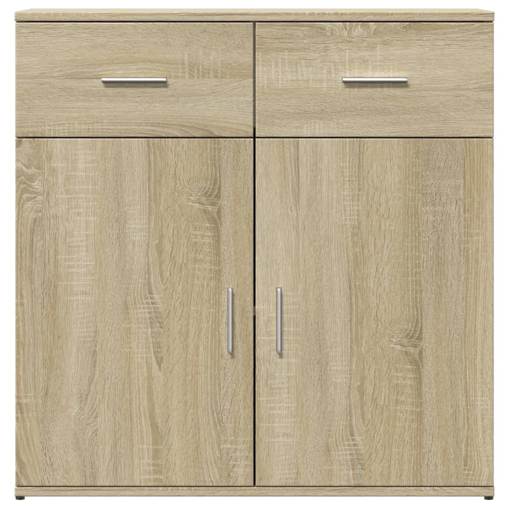 Credenze 2 pz Rovere Sonoma 79x38x80 cm in Legno Multistrato