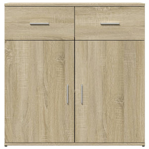 Credenze 2 pz Rovere Sonoma 79x38x80 cm in Legno Multistrato