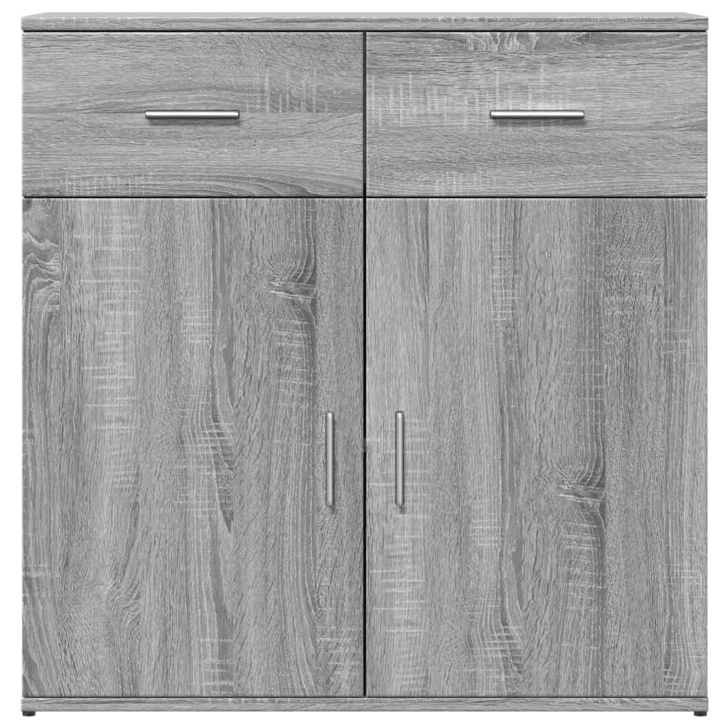 Credenze 2 pz Grigio Sonoma 79x38x80 cm in Legno Multistrato 3276621