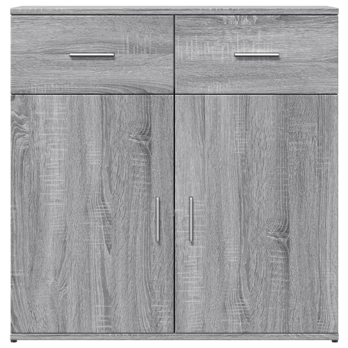 Credenze 2 pz Grigio Sonoma 79x38x80 cm in Legno Multistrato 3276621
