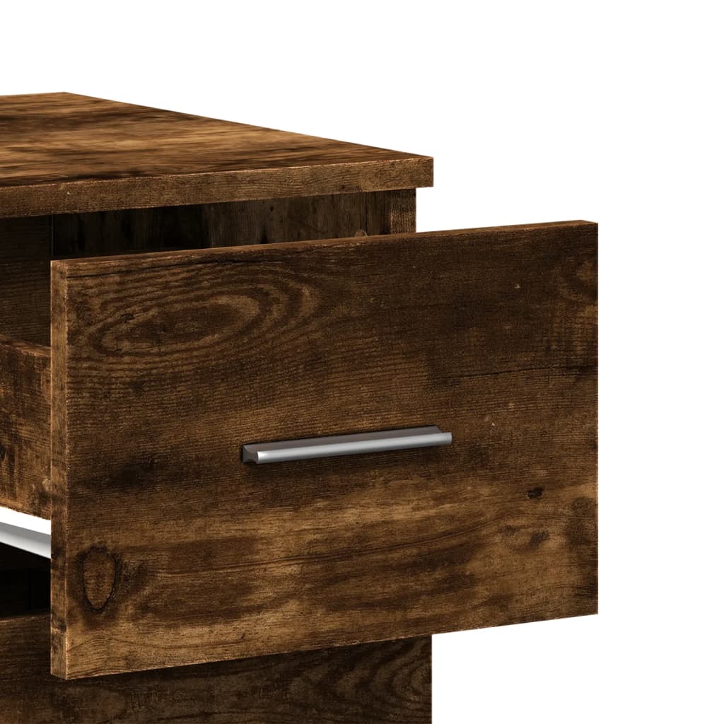 vidaXL Credenze 2 pz Rovere Fumo 59x39x80 cm in Legno Multistrato