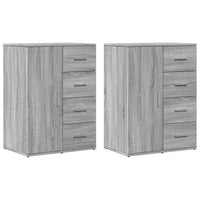 Credenze 2 pz Grigio Sonoma 59x39x80 cm in Legno Multistrato 3276635
