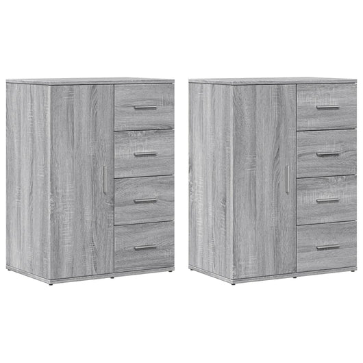 Credenze 2 pz Grigio Sonoma 59x39x80 cm in Legno Multistrato 3276635