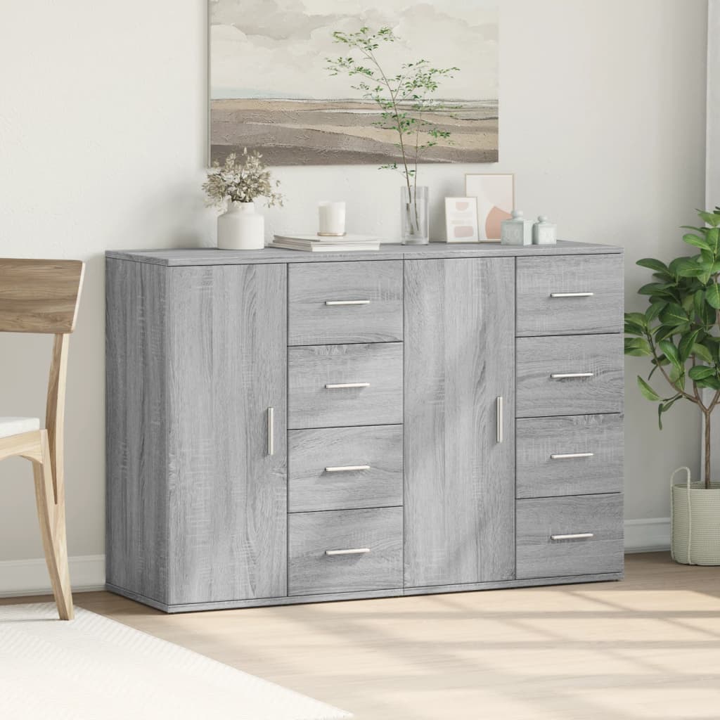 Credenze 2 pz Grigio Sonoma 59x39x80 cm in Legno Multistrato 3276635