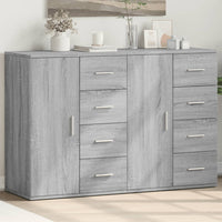 vidaXL Credenze 2 pz Grigio Sonoma 59x39x80 cm in Legno Multistrato
