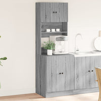 Mobile da cucina-Armadio da cucina Grigio Sonoma 60x50x180cm in Legno Multistrato