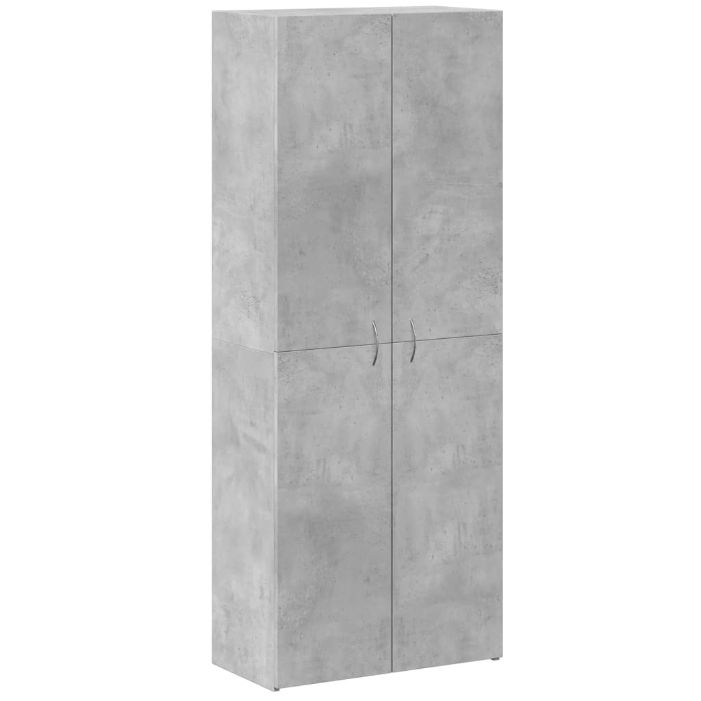 Schedario Grigio Cemento 60x32x153 cm in Truciolato 3276647