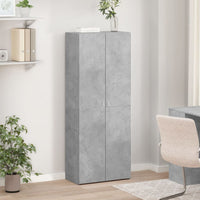 Schedario Grigio Cemento 60x32x153 cm in Truciolato 3276647