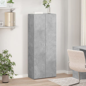 Schedario Grigio Cemento 60x32x153 cm in Truciolato 3276647