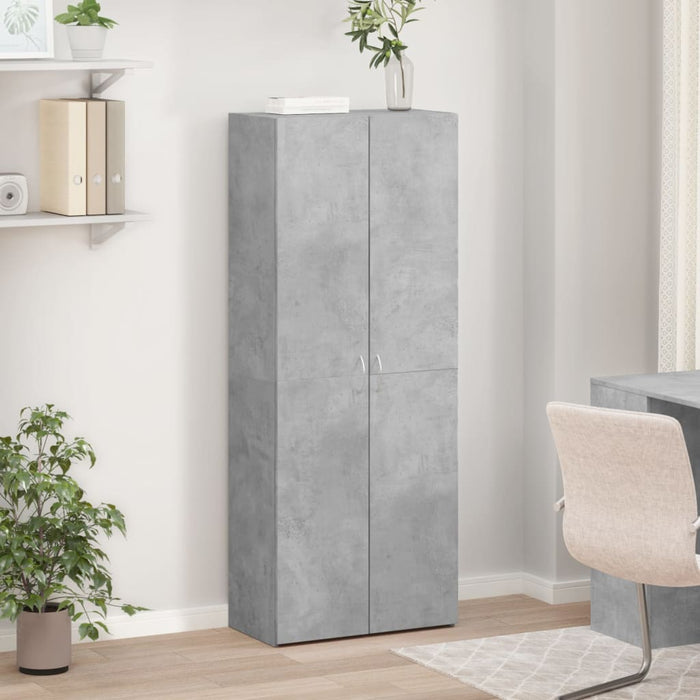 Schedario Grigio Cemento 60x32x153 cm in Truciolato 3276647