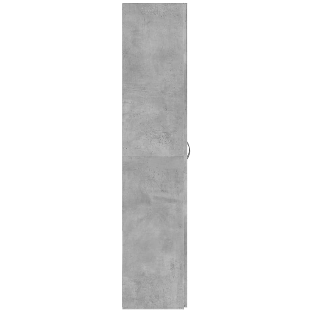 Schedario Grigio Cemento 60x32x153 cm in Truciolato 3276647