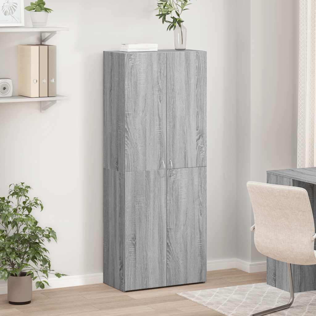 Schedario Grigio Sonoma 60x32x153 cm in Legno Multistrato 3276649