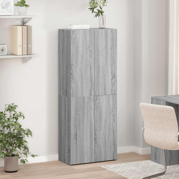 vidaXL Schedario Grigio Sonoma 60x32x153 cm in Legno Multistrato