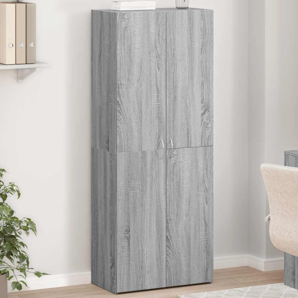 vidaXL Schedario Grigio Sonoma 60x32x153 cm in Legno Multistrato