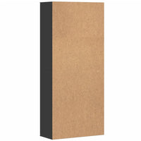 Credenza-Buffet-Armadio da cucina Nero 80x35x180 cm in Legno Multistrato