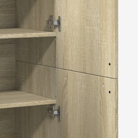 Credenza-Buffet-Armadio da cucina Rovere Sonoma 80x35x180 cm in Legno Multistrato