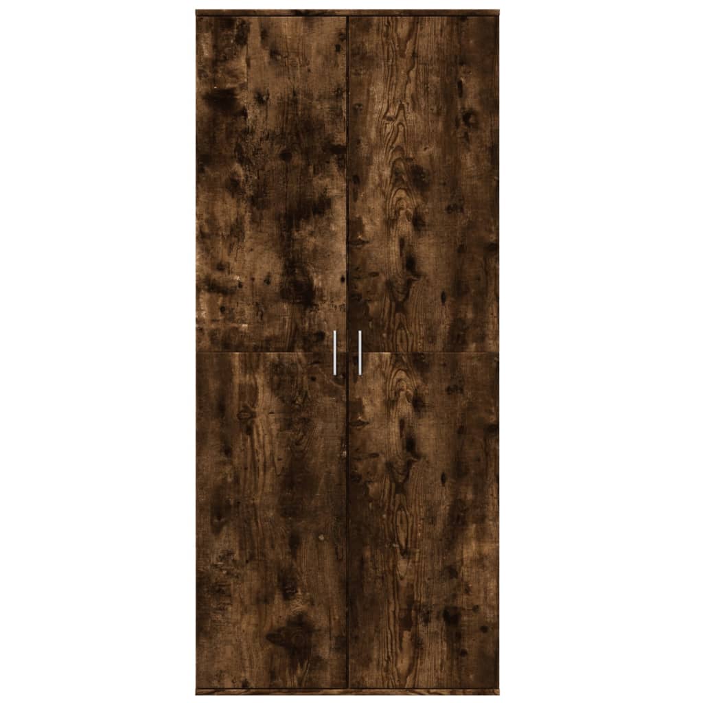 vidaXL Credenza Rovere Fumo 80x35x180 cm in Legno Multistrato