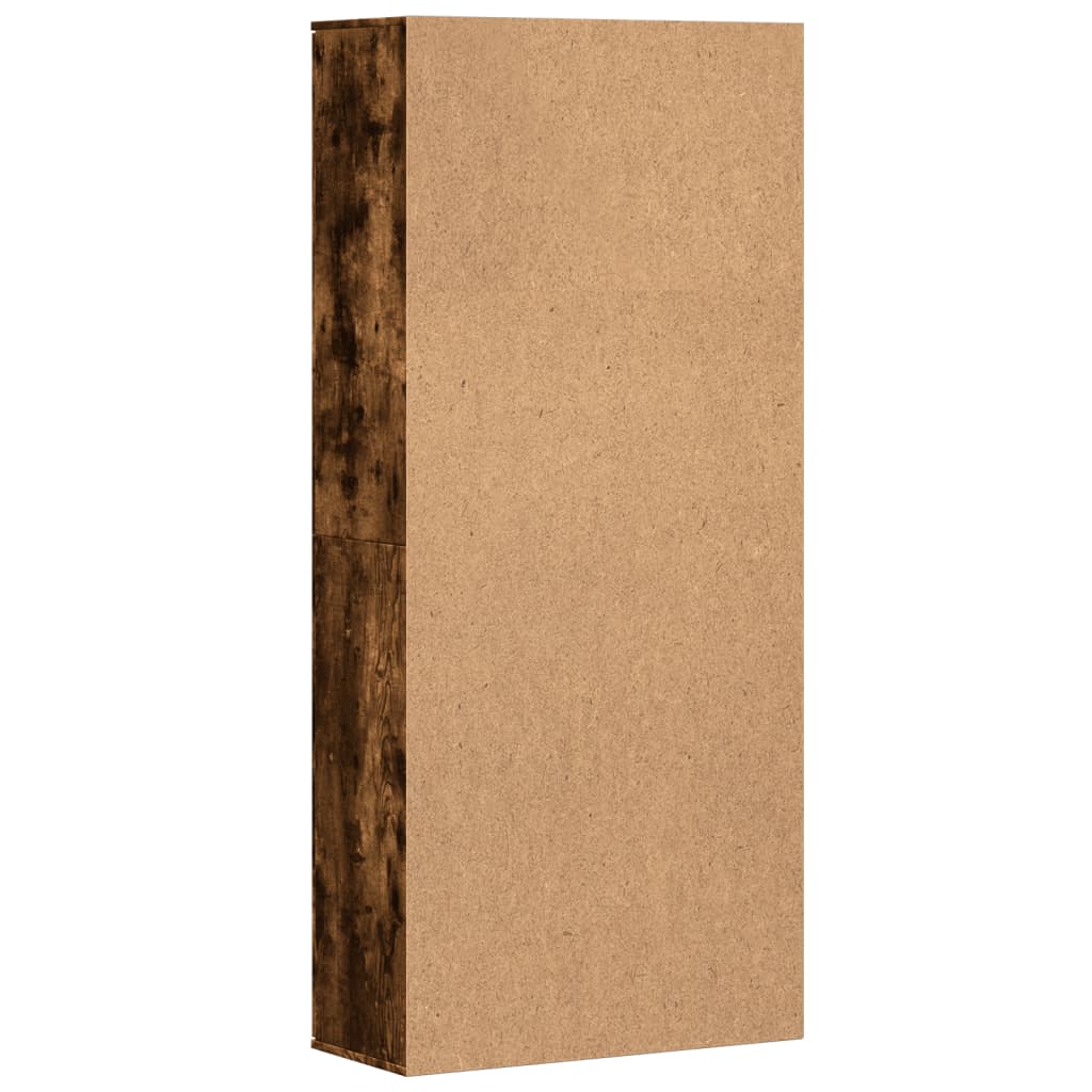 vidaXL Credenza Rovere Fumo 80x35x180 cm in Legno Multistrato