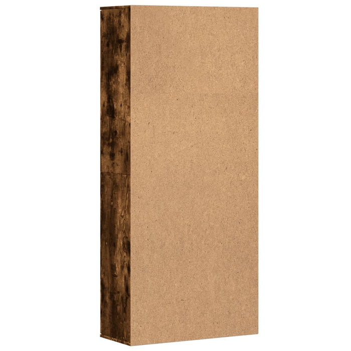 vidaXL Credenza Rovere Fumo 80x35x180 cm in Legno Multistrato