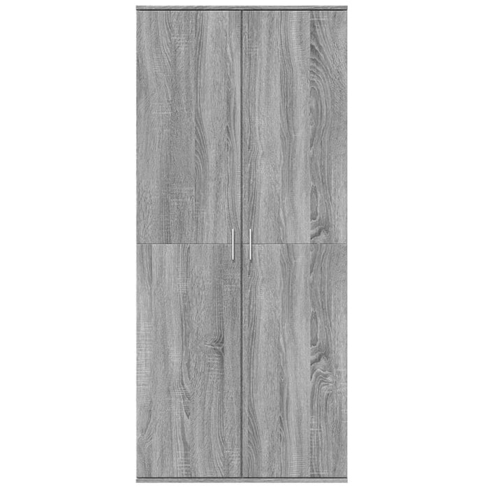 vidaXL Credenza Grigio Sonoma 80x35x180 cm in Legno Multistrato