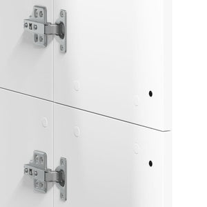 Credenza-Buffet-Armadio da cucina Bianca 60x35x180 cm in Legno Multistrato