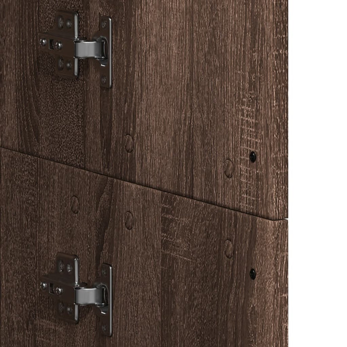 Credenza Rovere Marrone 60x35x180 cm in Legno Multistrato 3276671