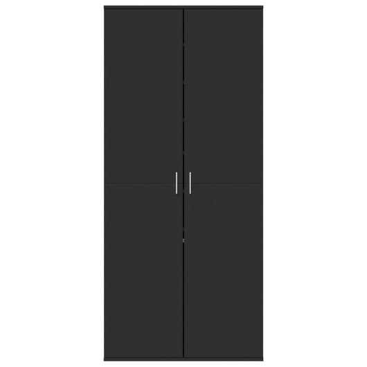 Scarpiera scarpiera mobile portaoggetti ingresso corridoio soggiorno 80 x 39 x 178 cm legno multistrato nero 02_0022027