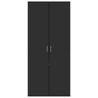 Scarpiera Nera 80x39x178 cm in Legno Multistrato