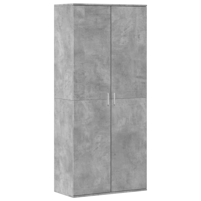 vidaXL Scarpiera Grigio Cemento 80x39x178 cm in Legno Multistrato