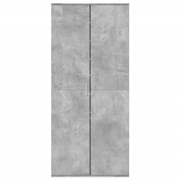 vidaXL Scarpiera Grigio Cemento 80x39x178 cm in Legno Multistrato