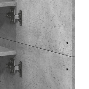 vidaXL Scarpiera Grigio Cemento 80x39x178 cm in Legno Multistrato