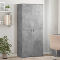 vidaXL Scarpiera Grigio Cemento 80x39x178 cm in Legno Multistrato