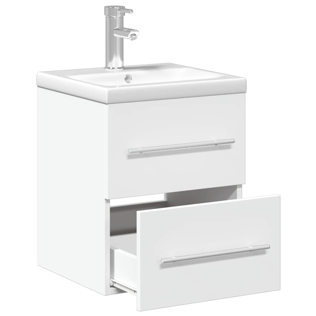 Mobile da Bagno con Lavabo da Cucina-Armadietto da bagno con Lavandino Bianco 581044