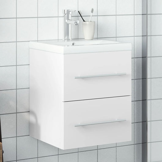 Mobile da Bagno con Lavabo da Cucina-Armadietto da bagno con Lavandino Bianco 581044