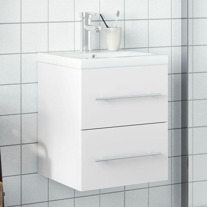 Mobile da Bagno con Lavabo da Cucina-Armadietto da bagno con Lavandino Bianco 581044