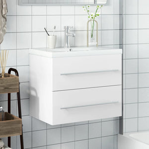 Mobile da Bagno con Lavabo da Cucina-Armadietto da bagno con Lavandino Bianco 285124