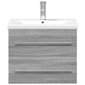 Mobile da Bagno con Lavabo Integrato Grigio Sonoma 3278774