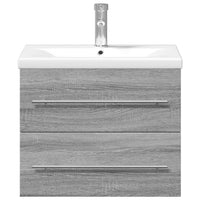 Mobile da Bagno con Lavabo Integrato Grigio Sonoma