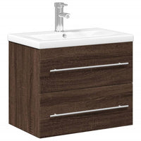 Mobile da Bagno con Lavabo Integrato Rovere Marrone 3278775