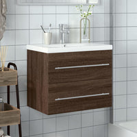 Mobile da Bagno con Lavabo Integrato Rovere Marrone 3278775