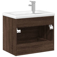Mobile da Bagno con Lavabo Integrato Rovere Marrone 3278775