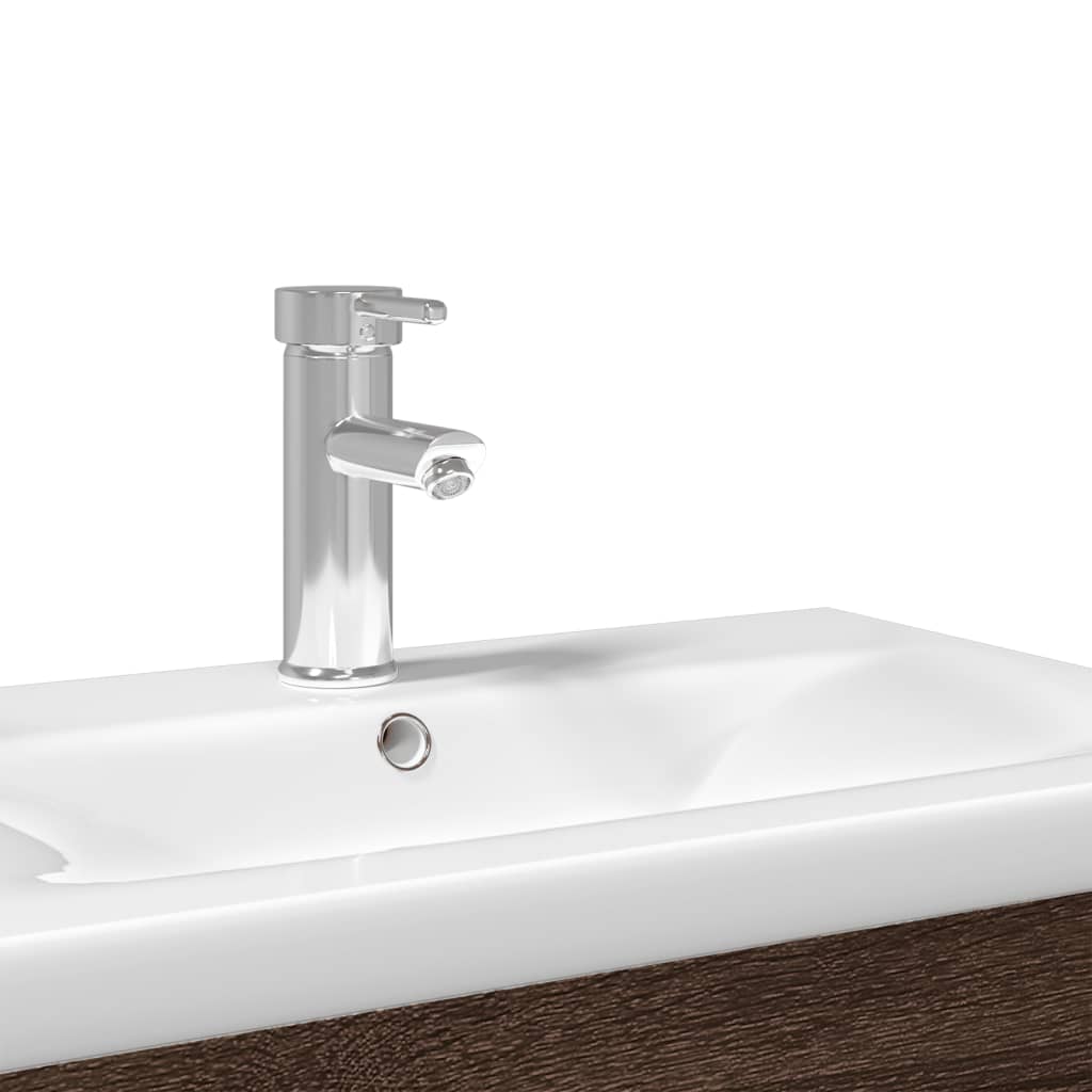 Mobile da Bagno con Lavabo Integrato Rovere Marrone 3278775
