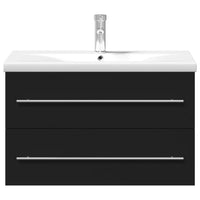 Mobile da Bagno con Lavabo Integrato Nero 3278777