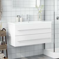 Mobile da Bagno con Lavabo da Cucina-Armadietto da bagno con Lavandino Bianco 876282