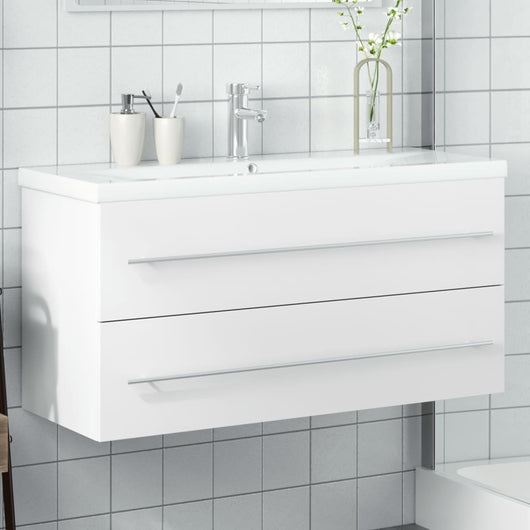 Mobile da Bagno con Lavabo da Cucina-Armadietto da bagno con Lavandino Bianco 876282