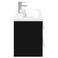 Mobile da Bagno con Lavabo Integrato-Armadietto da bagno con Lavandino Nero 853530