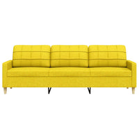 Divano a 3 Posti Giallo 210 cm in Tessuto 4007419