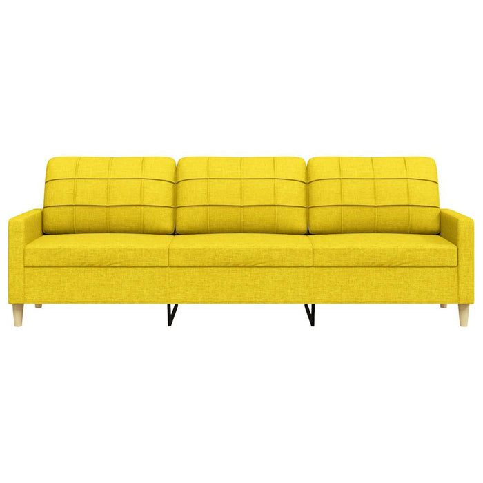 Divano a 3 Posti Giallo 210 cm in Tessuto 4007419