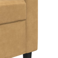 vidaXL Divano a 2 Posti marrone 120 cm in Velluto